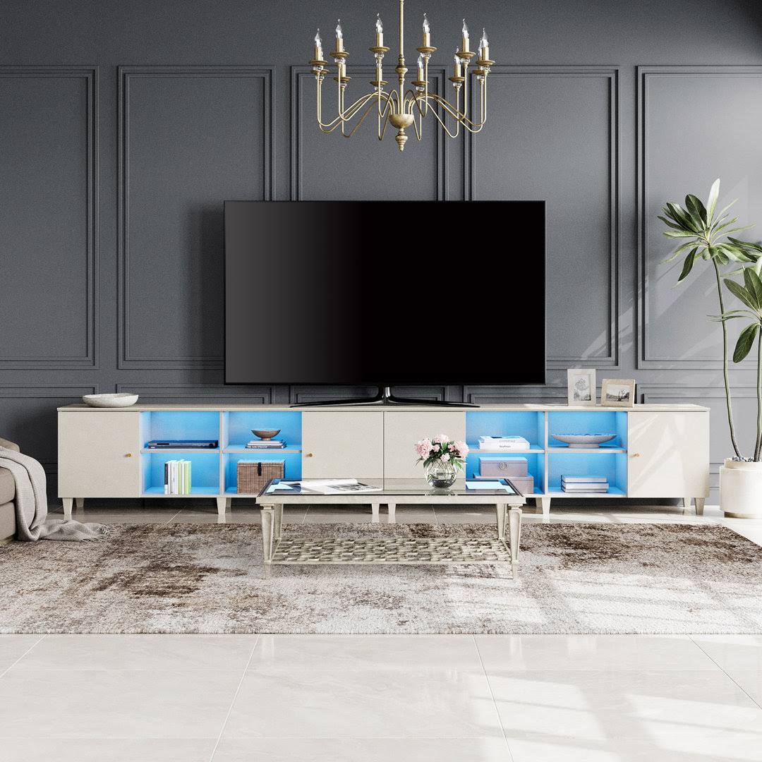 Solid Wood Tv Stand For Tvs Up To 88 Ivy Bronx
