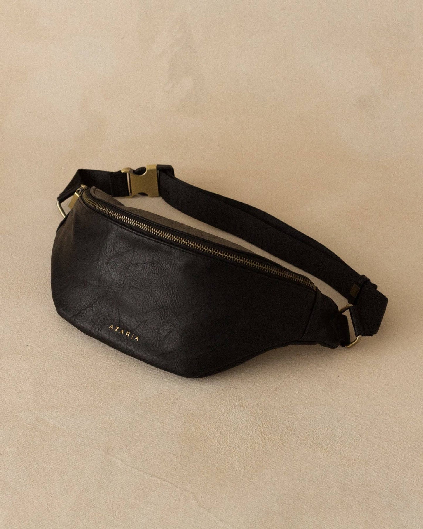 Leather Fanny Pack Amie (Black)
