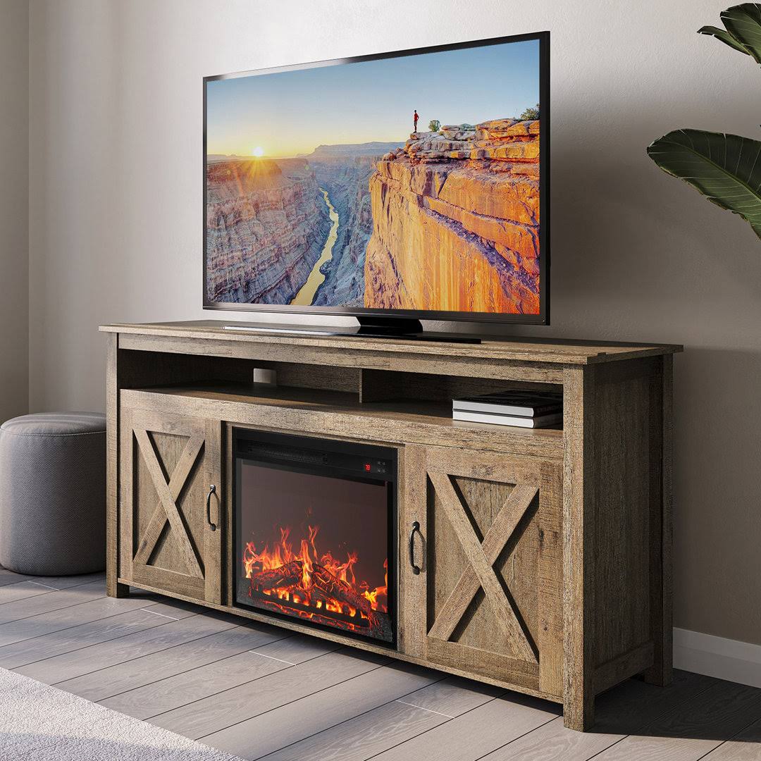 Tv Stand For Tvs Up To 65 With Electric Fireplace Included Gracie Oaks