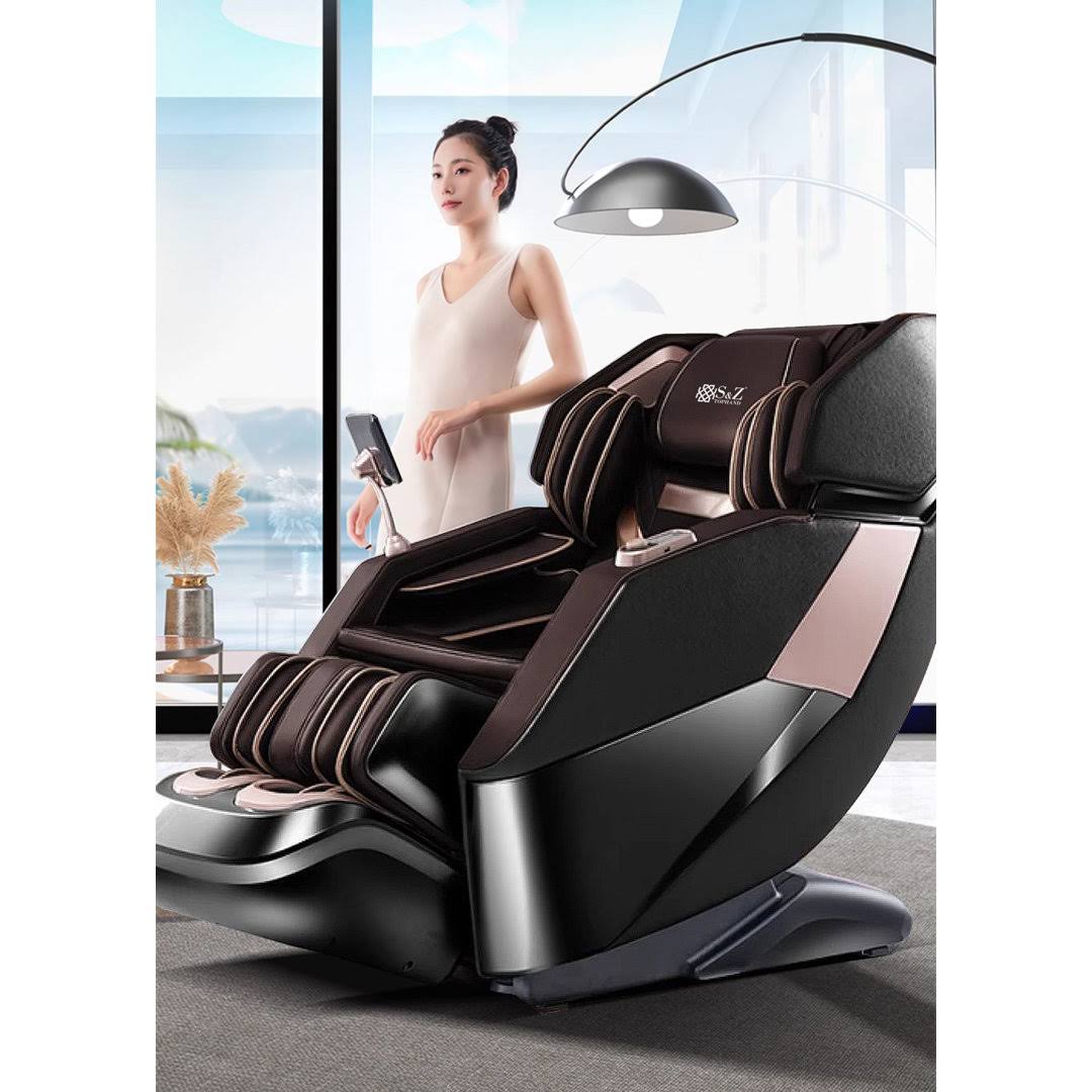 Tophand 4d Massage Chair 60 Track Zero Gravity Shiatsu Recliner Ai Care Voice Control