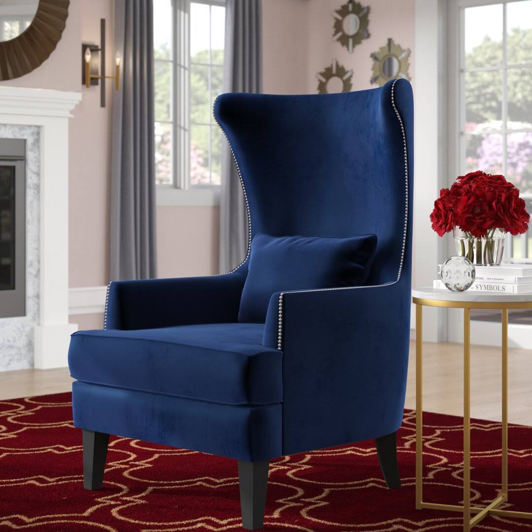 31 Wide Velvet Wingback Chair Willa Arlo Interiors Upholstery