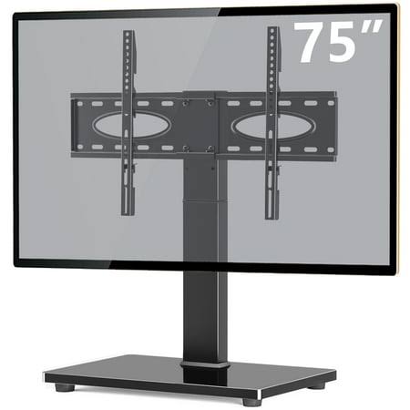 Modern Black Metal Tabletop Tv Stand For 50 To 75 Inch Tvs