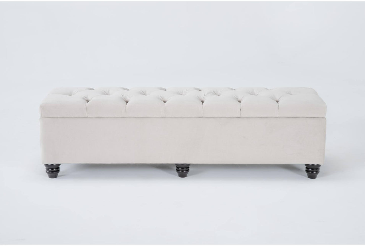 Bench Traditional - Beige Velvet 60w X 16d 18h At Living Spaces
