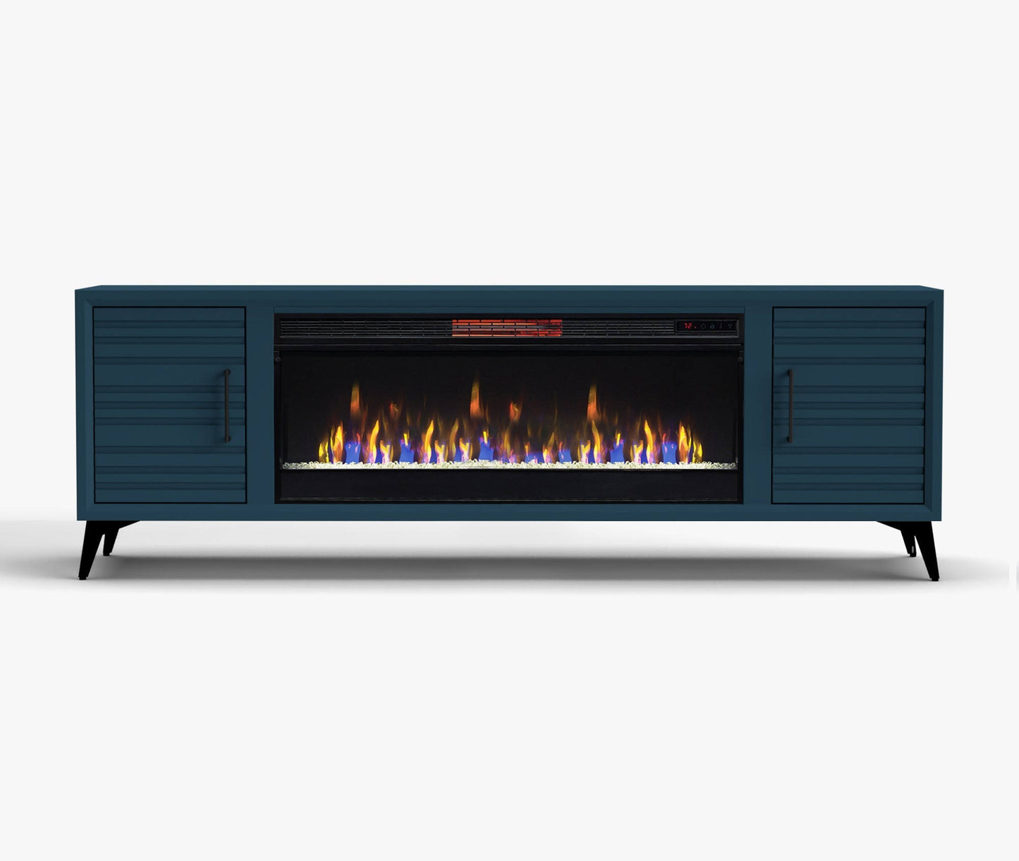 78 Malibu Tv Stand For Tvs Up To 85, Modern Denim / Add Fireplace