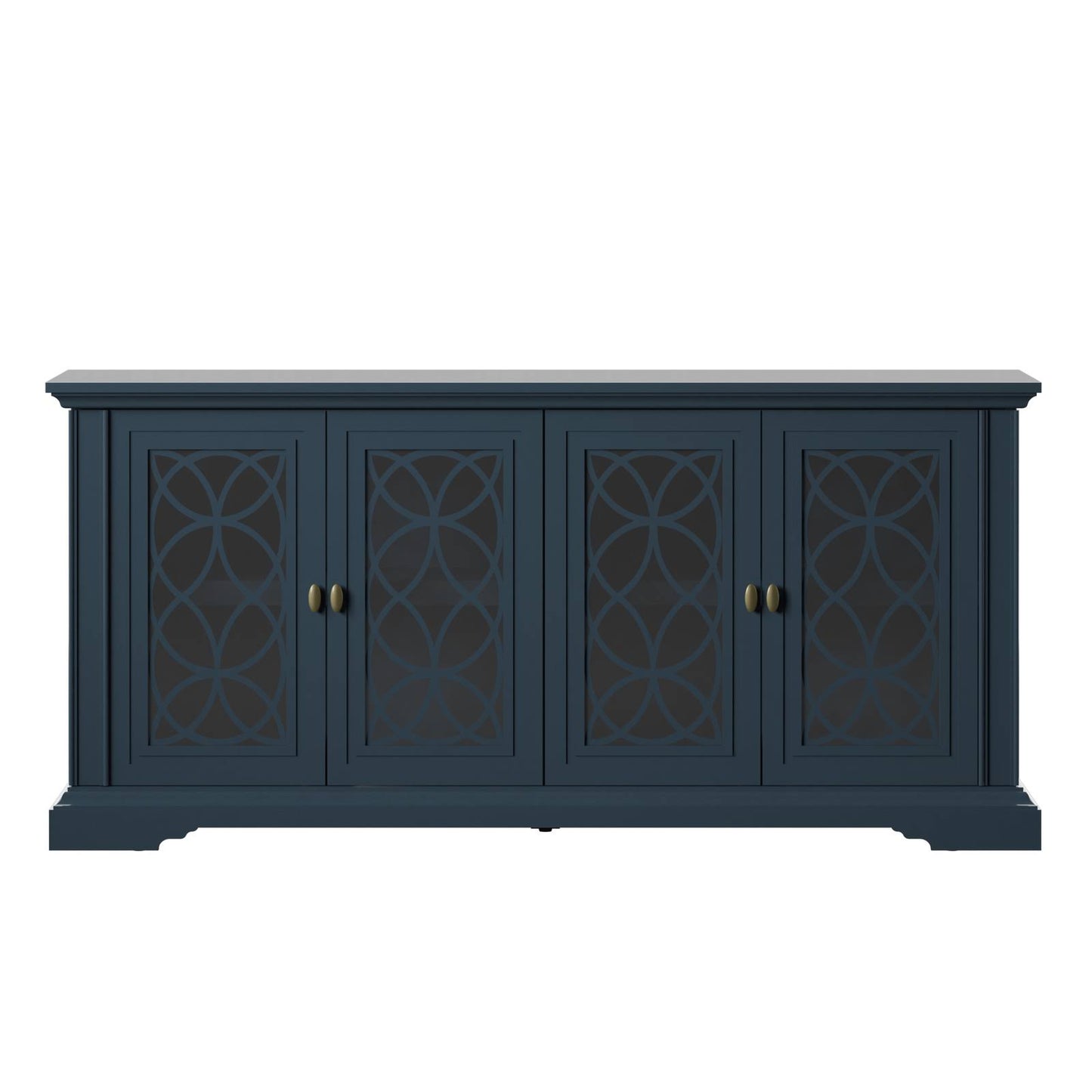 Star Home Sideboard With Tempered Glass Panels