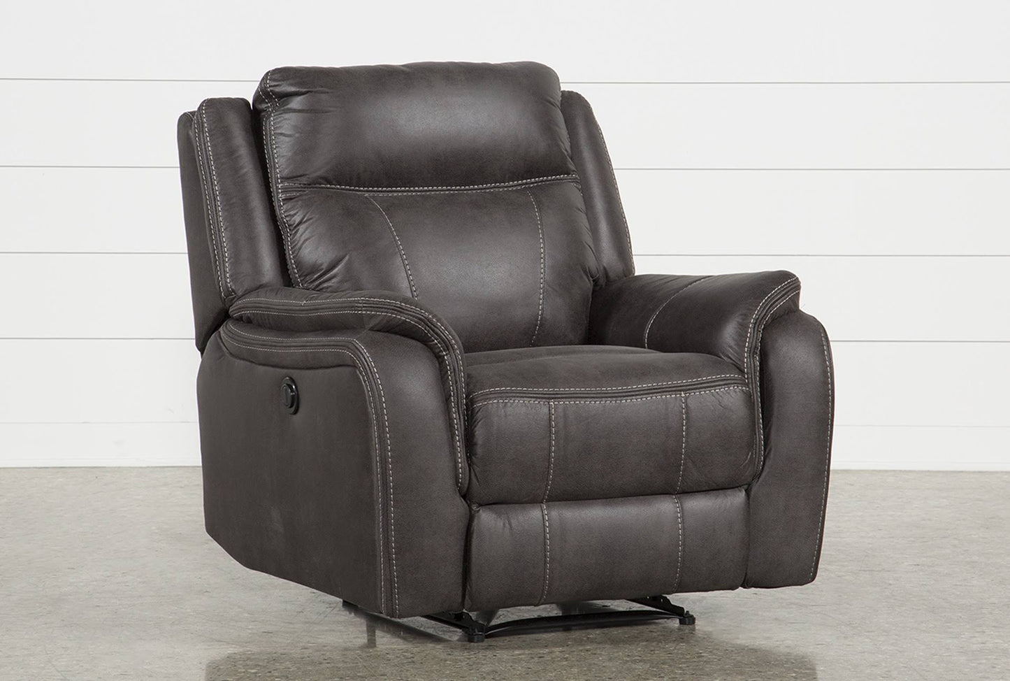 Recliner Chair Casual, Grey - Fabric - 38.5w X 40d X 40.5h At Living Spaces