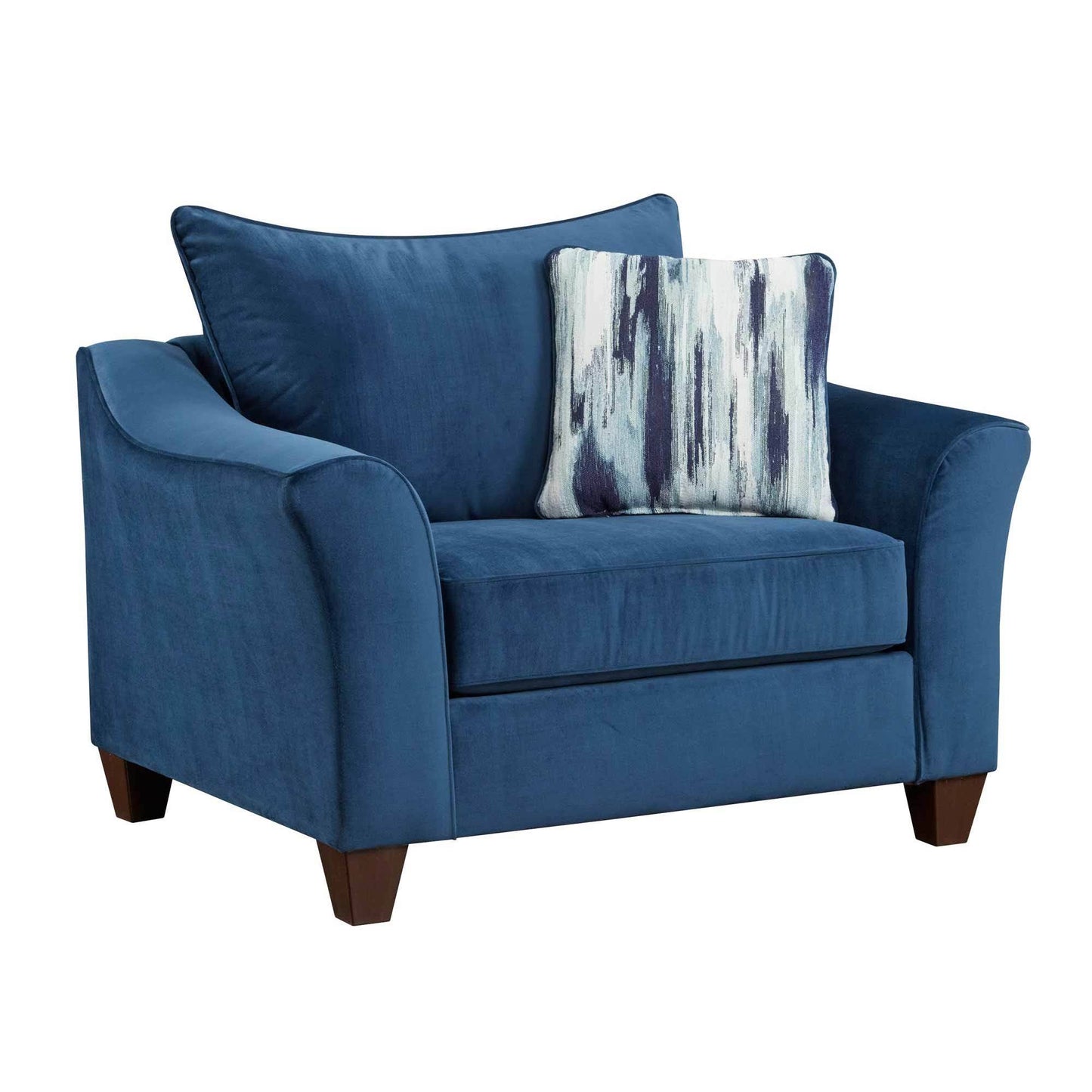 Navy Accent Chair - Blue - Polyester - Living Room Furniture > Accent Chairs - New - 65998415