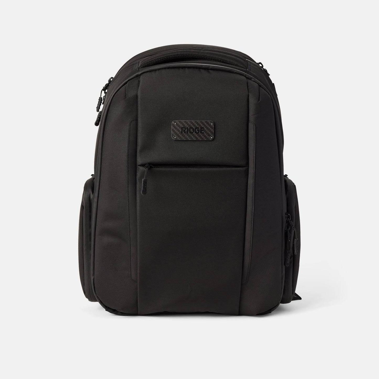 Commuter Backpack - Royal Black | 20 Liters | 18x12x7in | Weatherproof | Rfid Blocking Hidden Rear Pocket | Padded Tech Compartments |
