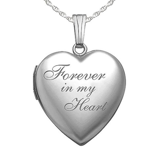 Photo Locket Necklace Silver Forever In My Heart Silver Heart Shaped Photo Locket Necklace