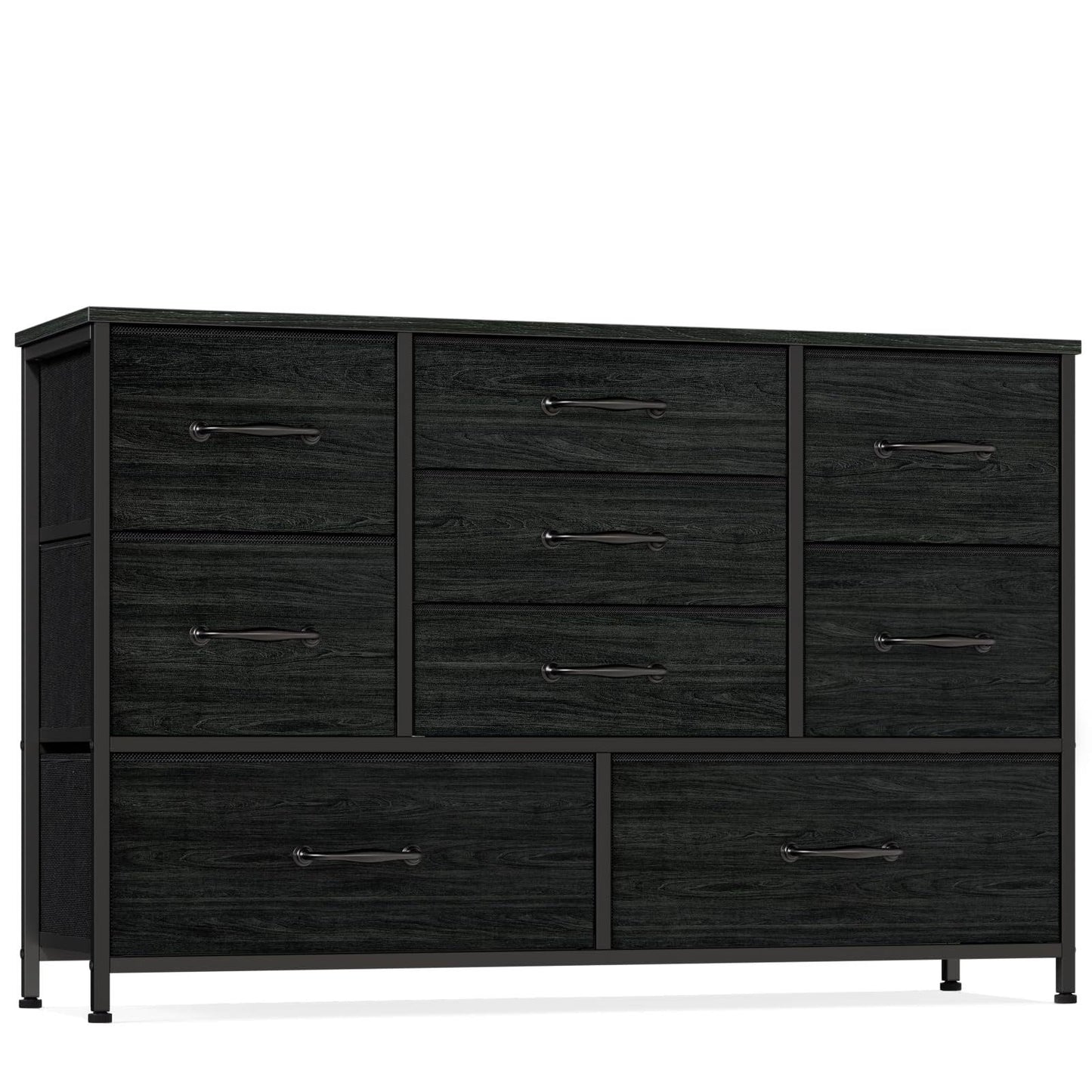 Wide Dresser With 9 Large Drawers For 55 Long Tv Stand Entertainment Center,Wood Shelf Storage For Bedroom,Living Room,Closet,Entryway
