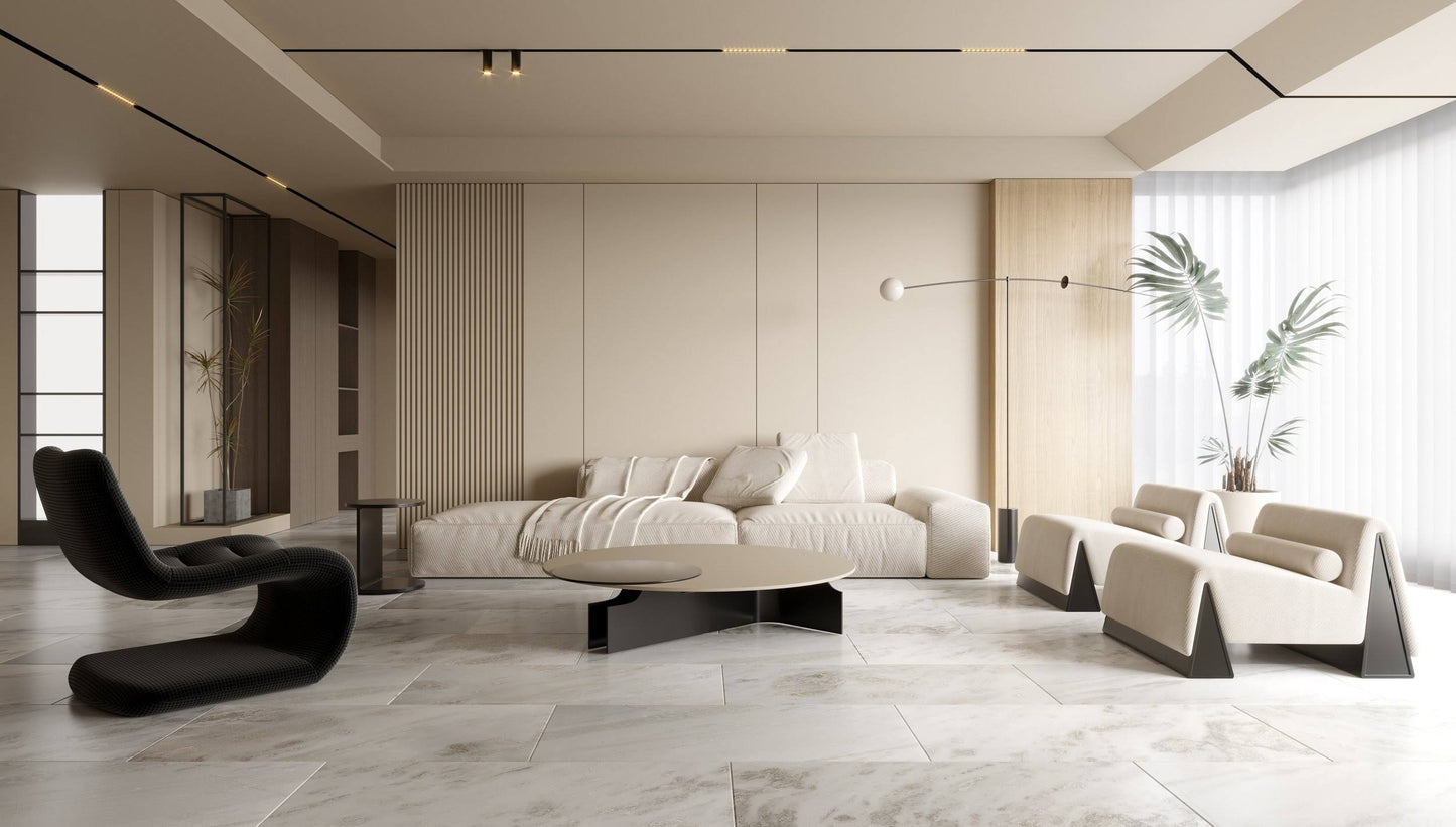 Marble | Sahara Carrara Honed Marble Tile, 24 X 48, White, 3月5日 Inch Thick - Floor & Decor