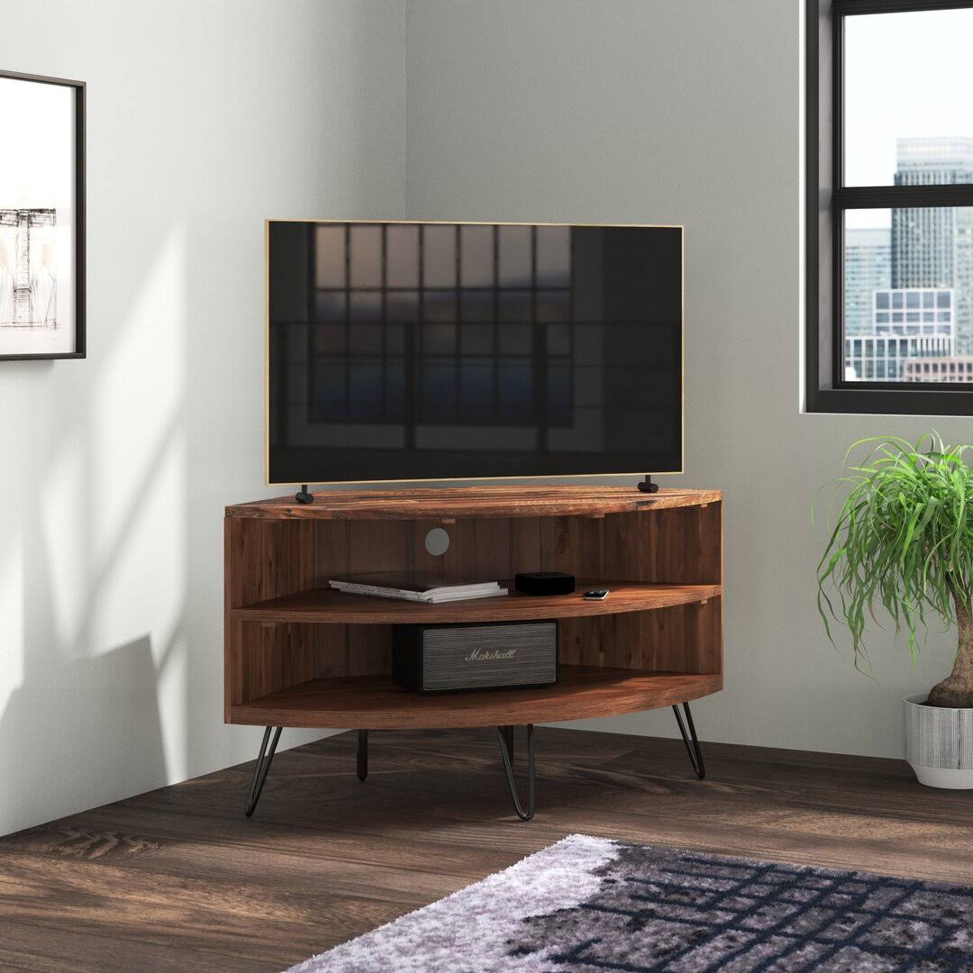 Solid Wood Corner Unit Tv Stand For Tvs Up To 43 The Twillery Co