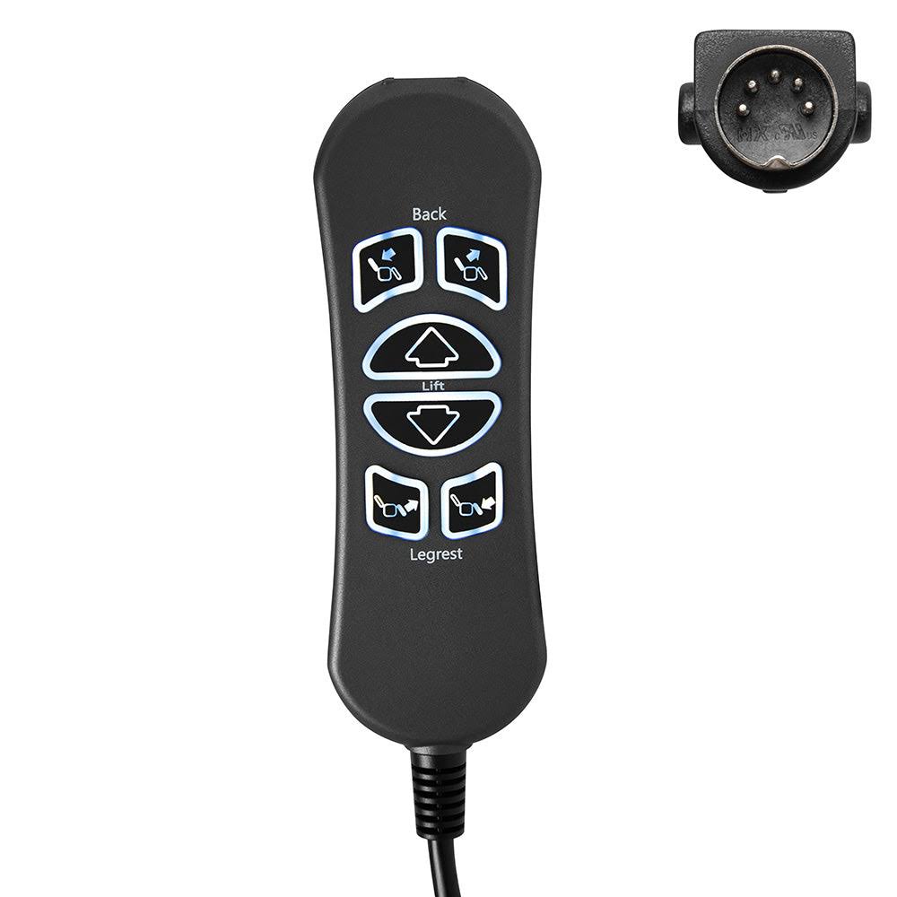6 Button 5 Pin Remote Controller For Recliner W/Usb Charging Port & Backlit