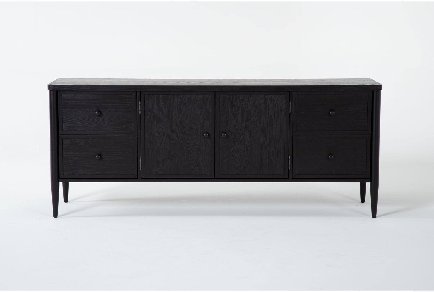 Console - Austen Black 74 Traditional Stand Wood 74w X 20d 30h At Living Spaces