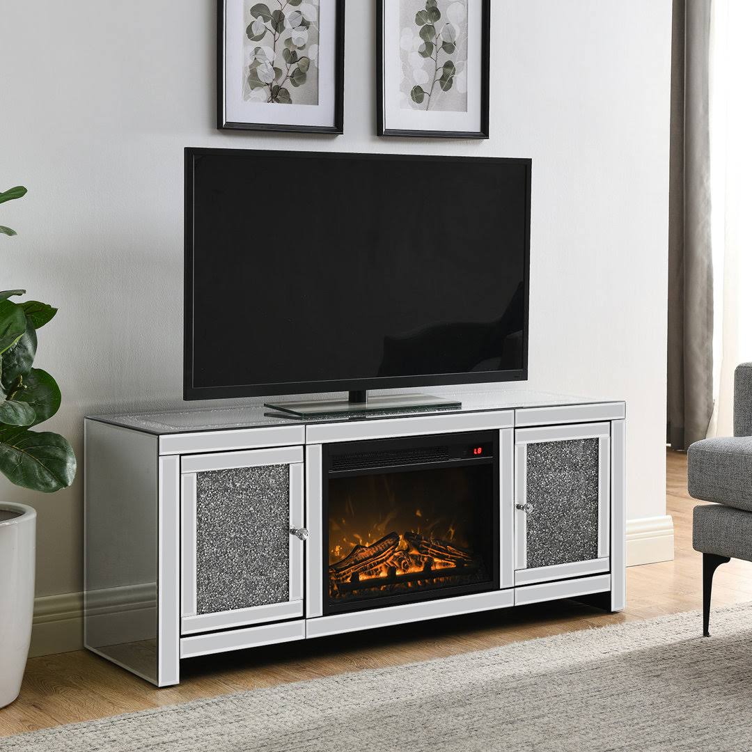 Entertainment Center For Tvs Up To 65 With Electric Fireplace Included Everly Quinn